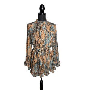Vestique Women's Enough is Enough Romper Reptile Print M NWT